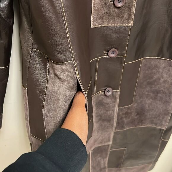 Leather Patchwork Jacket - Picture 6 of 7